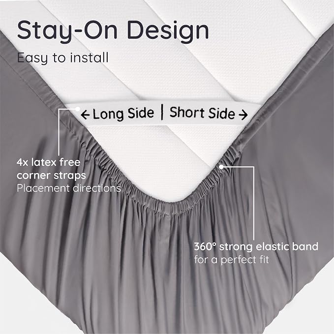Bambaw 100% Viscose Derived from Bamboo Fitted Sheet Only, Soft Fitted Sheet - Image 5