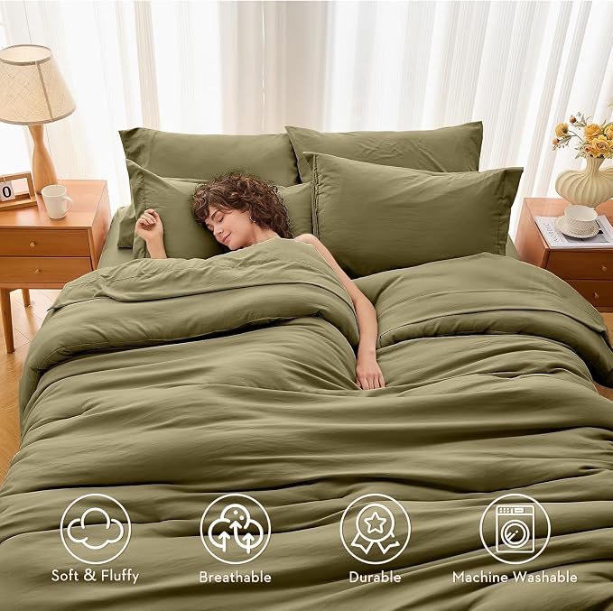 MUXHOMO 5 Pieces Twin XL Comforter Set, Soft Bed in a Bag Twin XL Size - Image 2