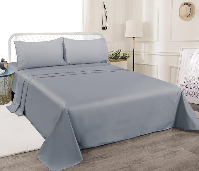 Flat Sheet Only Cal King Size, 400 TC 100% Egyptian Cotton Flat Sheet - Image 5