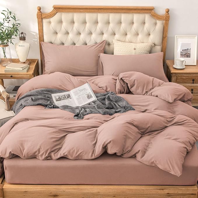 PURE ERA Jersey Knit Duvet Cover Set 100% T-Shirt Cotton Super Soft Comfy 2pc by PUREERA