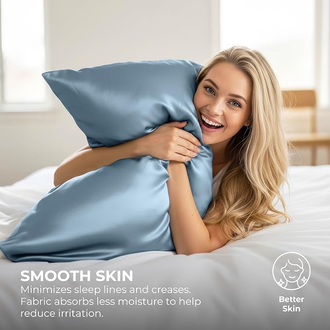 Pure Bedding Satin Pillowcase 2 Pack - Image 4