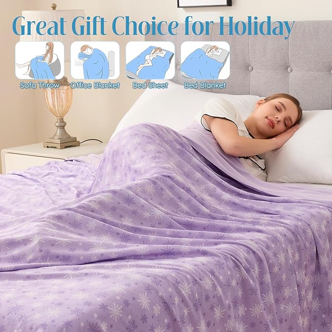 OIGAE Cooling Blanket for Hot Sleepers – Thin Summer Cooling Blanket Queen Size - Image 5