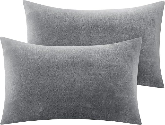 BEDELITE Flannel Pillow Cases Queen Size Set of 2, Super Soft Fleece Pillowcases by BEDELITE
