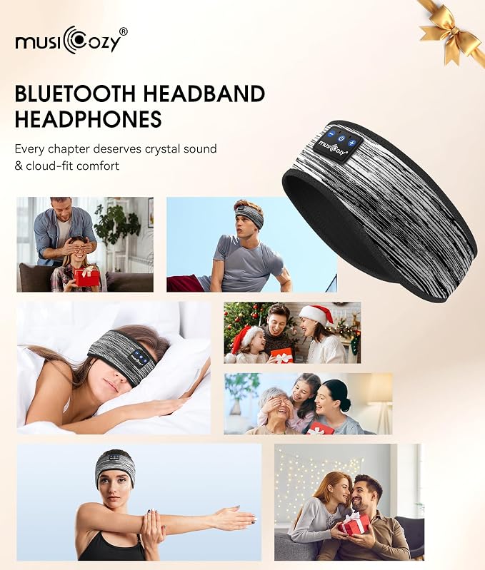 MUSICOZY Sleep Headphones Bluetooth 5.4 Headband, Wireless Earphones Music - Image 8