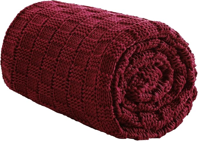 Knitted Weighted Blanket for Adult, No Beads Heavy Blanket 48” x 72'' 15lbs by Unknown
