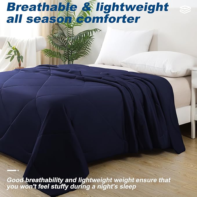 Cooling Comforter Queen Size, Double-Sided Cold Tech Fabric Quilted Bed - Image 7