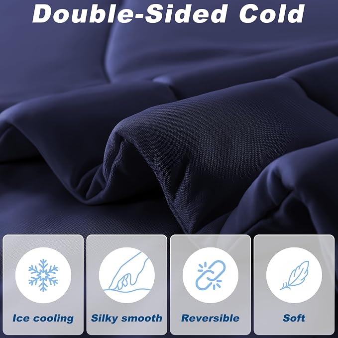 Cooling Comforter Queen Size, Double-Sided Cold Tech Fabric Quilted Bed - Image 3