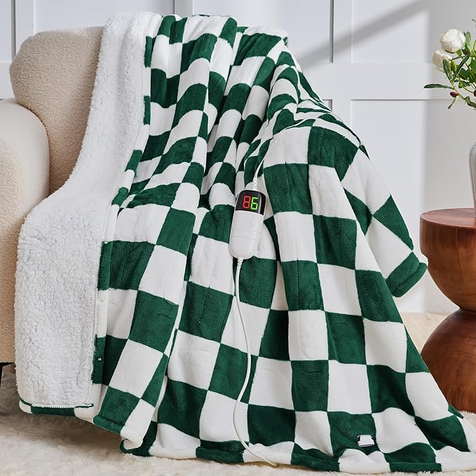 Heated Electric Blanket Throw, 50X60 Heating Blanket by OCTROT