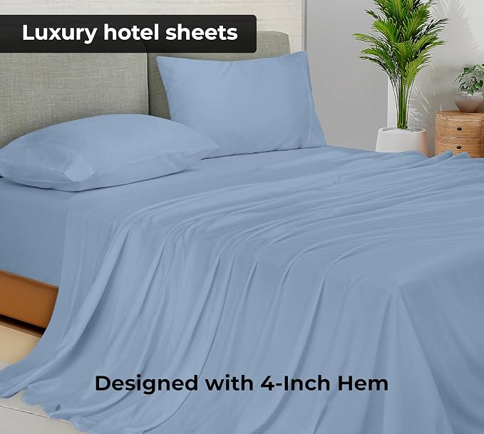 Royale Linens 2 Pack Bulk Flat Sheet Set - Image 3