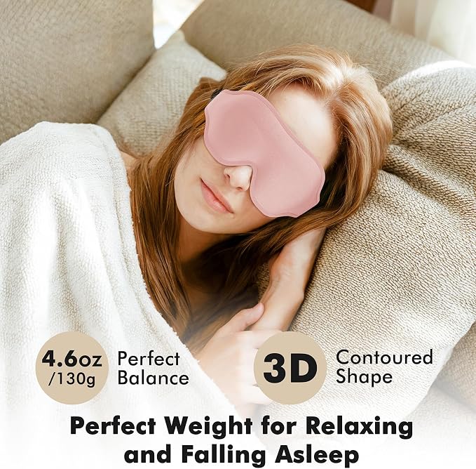 Weighted Eye Mask for Sleeping, 3D Contoured Sleep Mask Blackout - Image 2