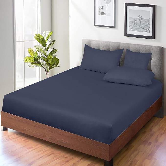 ROYALE LINENS 300 Thread Count 100% Long Staple Combed Cotton Fitted Sheet Full - Image 7