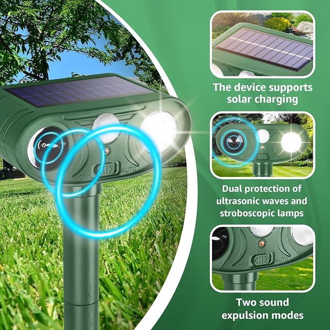 Solar Ultrasonic Animal Repellent Outdoor - Image 6