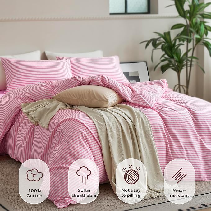 JELLYMONI Twin Duvet Cover Set, Cotton Duvet Cover 2 Pieces - Image 2
