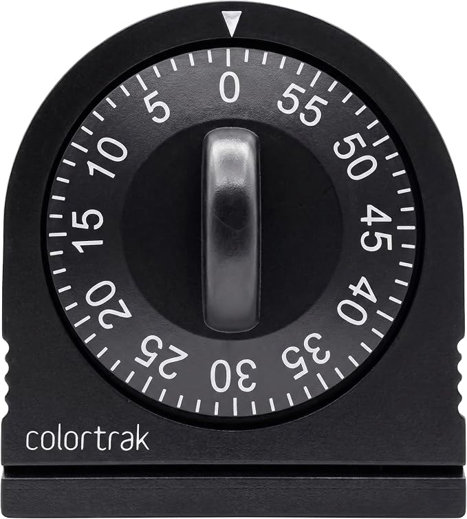 60 Minute Wind Up Timer, Visual Mechanical Timer, from 0 to 60 Minutes by Colortrak