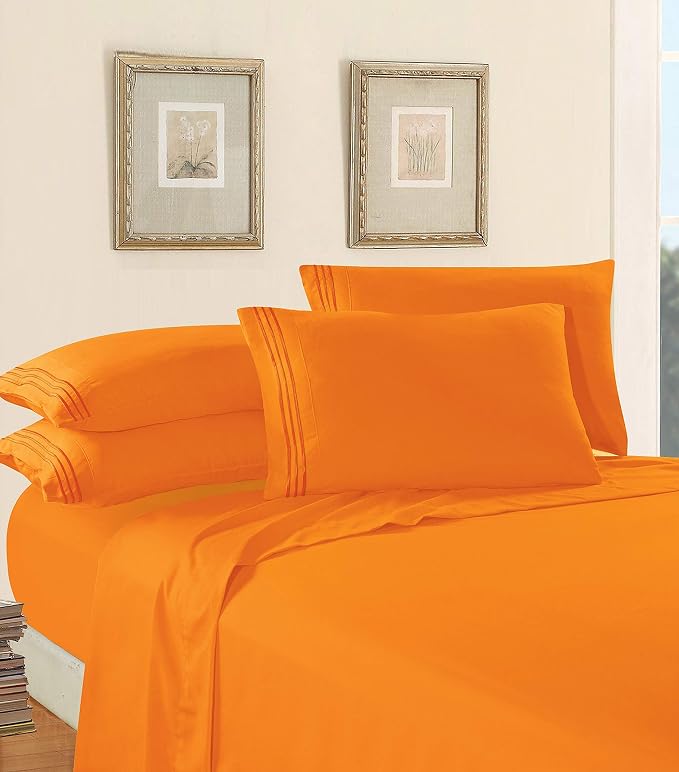 Elegant Comfort Luxury 1500 Premium Hotel Quality Microfiber 4-Piece Sheet Set - Image 3