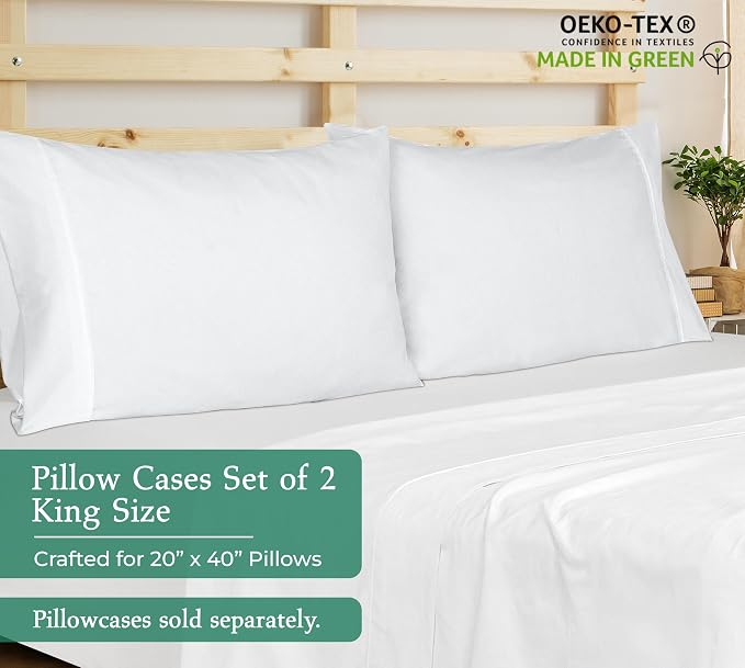 Royale Linens King Pillowcase Set of 2 - Image 2
