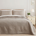 Exclusivo Mezcla Twin Quilt Bedding Set, Lightweight Taupe Quilts Twin Size by ExclusivoMezcla