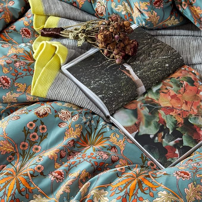 mixinni Vintage Style Garden Flower Duvet Cover Set - Image 5