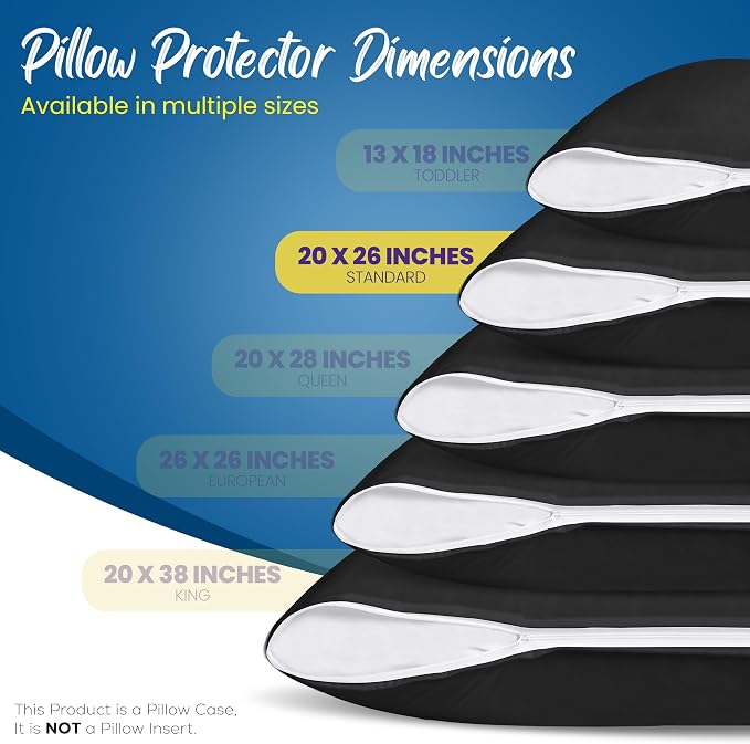 Utopia Bedding Premium 100% Waterproof Pillow Protectors - Image 2