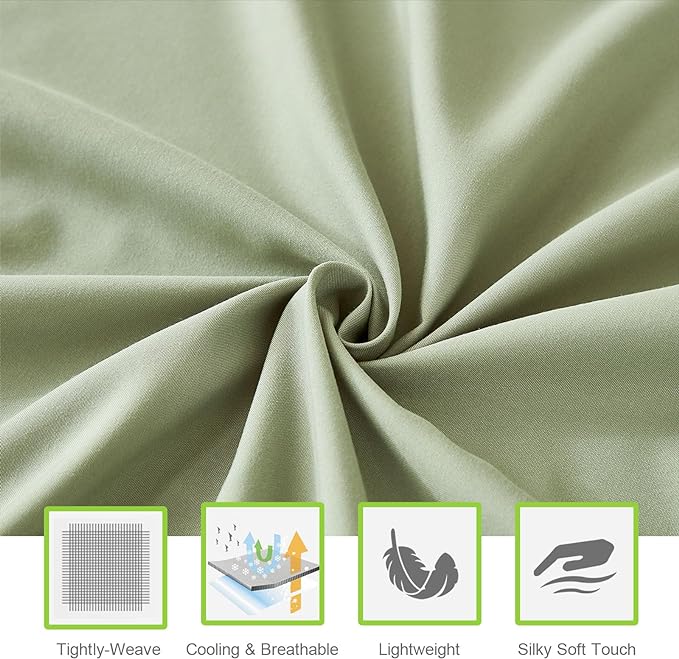 ILAVANDE Sage King Size Sheets Set 6 Piece, Super Soft 1800 Series Microfiber - Image 4
