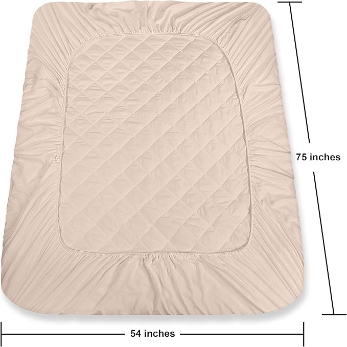 Utopia Bedding Quilted Fitted Mattress Pad, Full Size, Elastic Fitted Mattress - Image 4