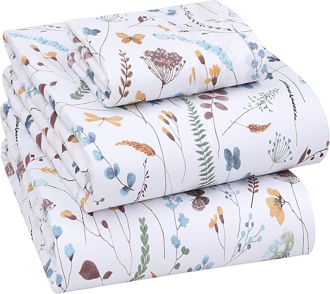 RUVANTI 100% Cotton Sheets – Twin Size Percale Bedding, Cooling & Breathable by Ruvanti