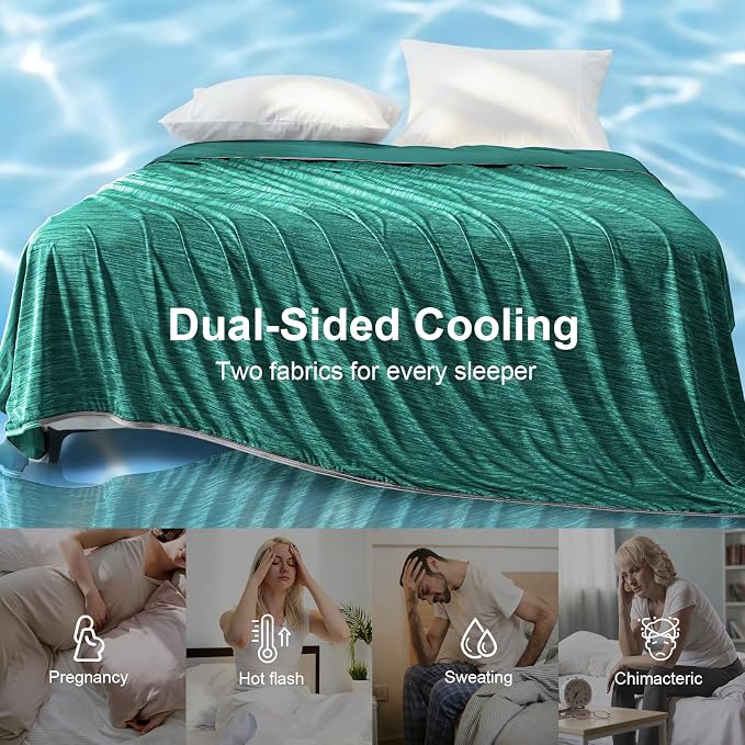KMUSET Cooling Blanket Queen Size, Double Sided Summer Cooling Blankets - Image 8