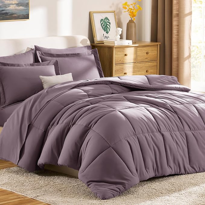 CozyLux Full Size Comforter Sets Dusty Purple - Image 9