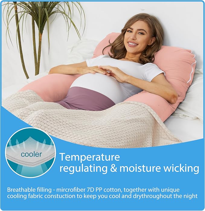 ZZZhen Pregnancy Pillow for Sleeping, U Shaped Maternity Pillow - Image 3