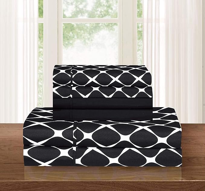 Elegant Comfort Luxury Softest and Coziest 6-Piece Bed Sheet Set, Wrinkle by ELEGANTCOMFORT