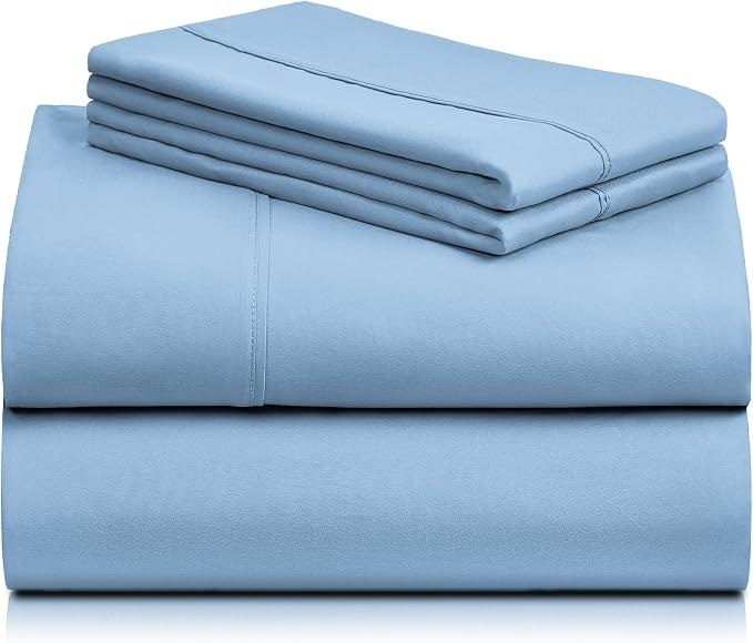 LuxClub 4 PC California King Sheet Set, Deep Pockets Wrinkle Free Cooling Bed - Image 9