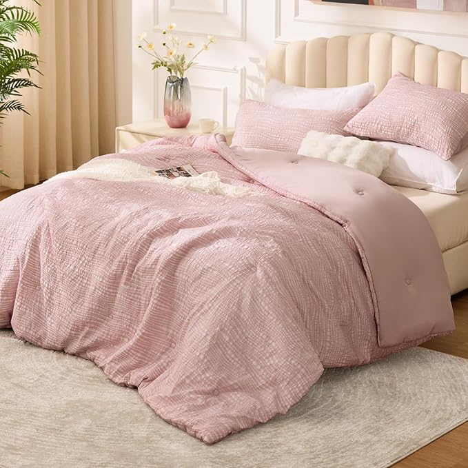 BEDELITE Blush Pink King Size Comforter Set by BEDELITE