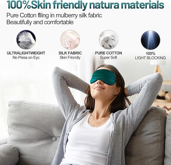 Sleep Mask, Silk Eye Mask for Sleeping - Image 5