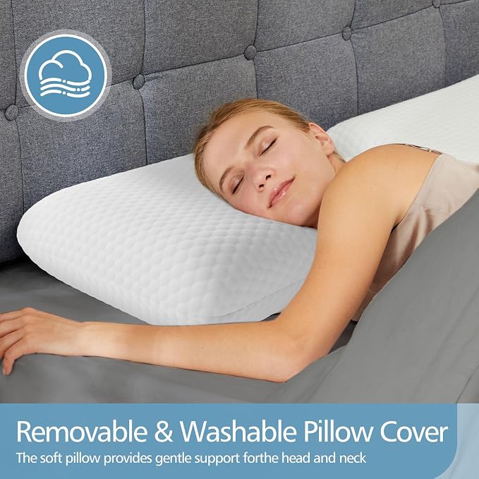 DUMOS Memory Foam Pillows for Sleeping, 1 Pack Bed Pillows for Adults - Image 2