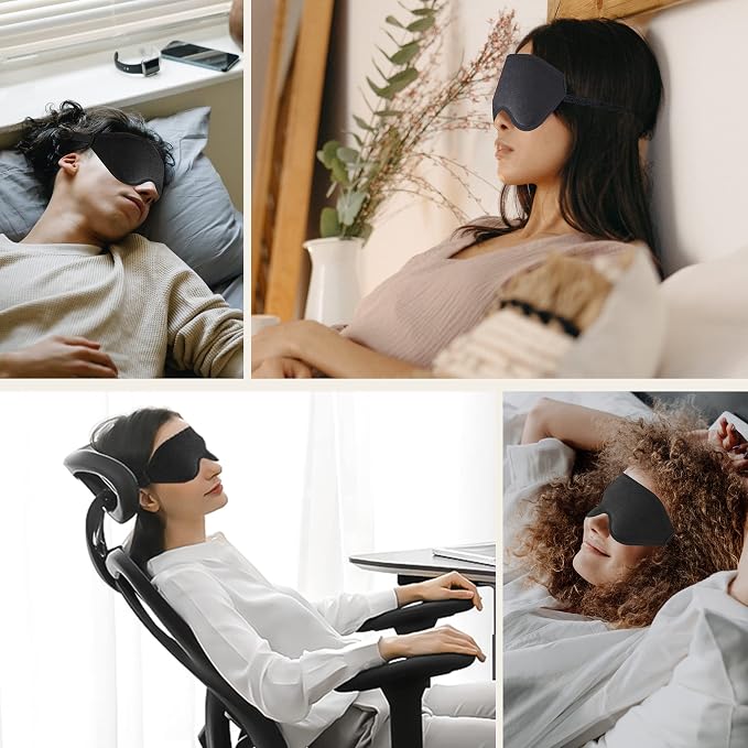 Sleep Mask for Men Women, Upgraded 3D Deep Contoured Eye Covers for Sleeping - Image 6