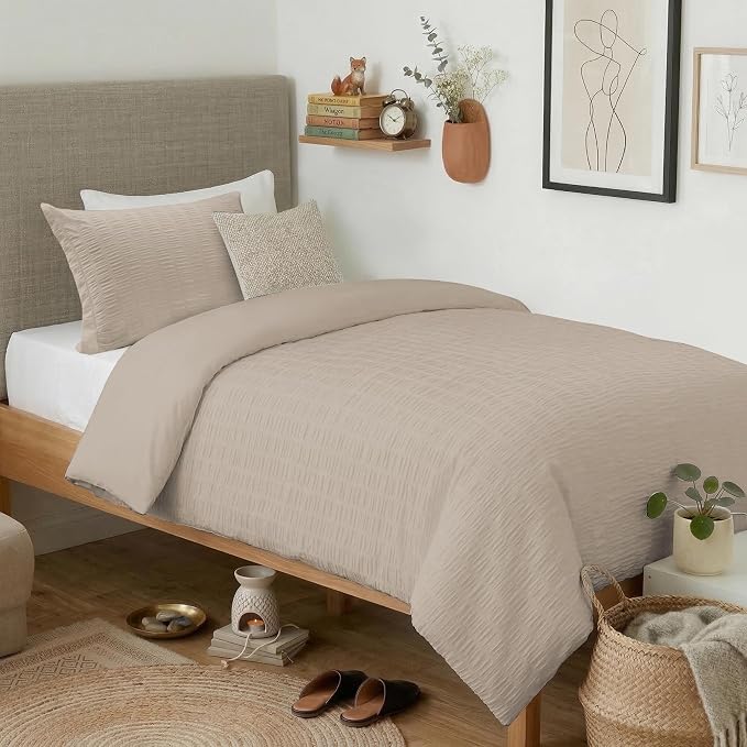 Cozyide Linen Twin Duvet Cover, 2 Pieces Bedding Duvet Covers, Soft Breathable by cozyide