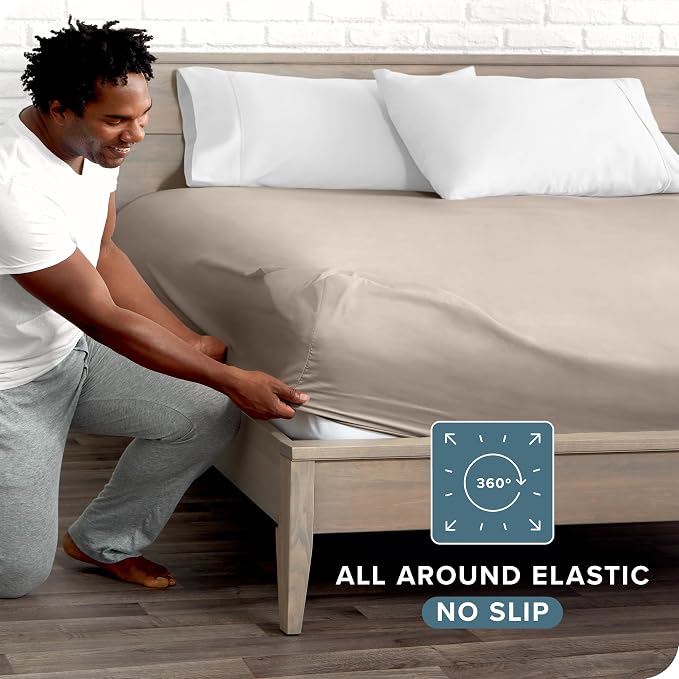 Bare Home Fitted Bottom Sheet Twin XL Size - Image 3