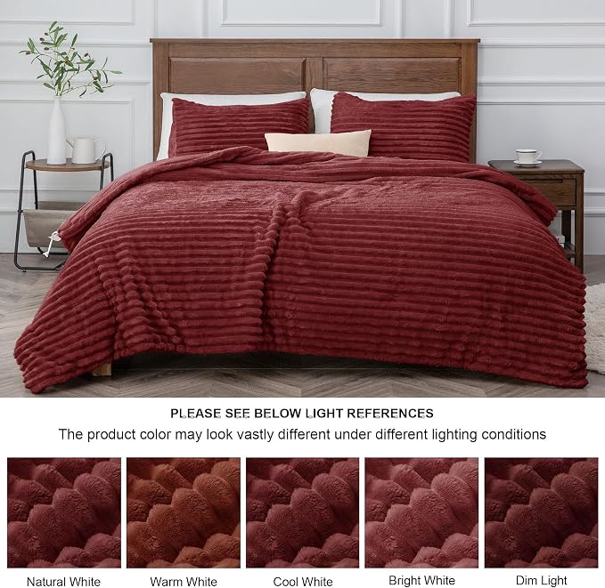 BEDELITE Fleece California King Comforter Set -Super Soft & Warm Fluffy - Image 7