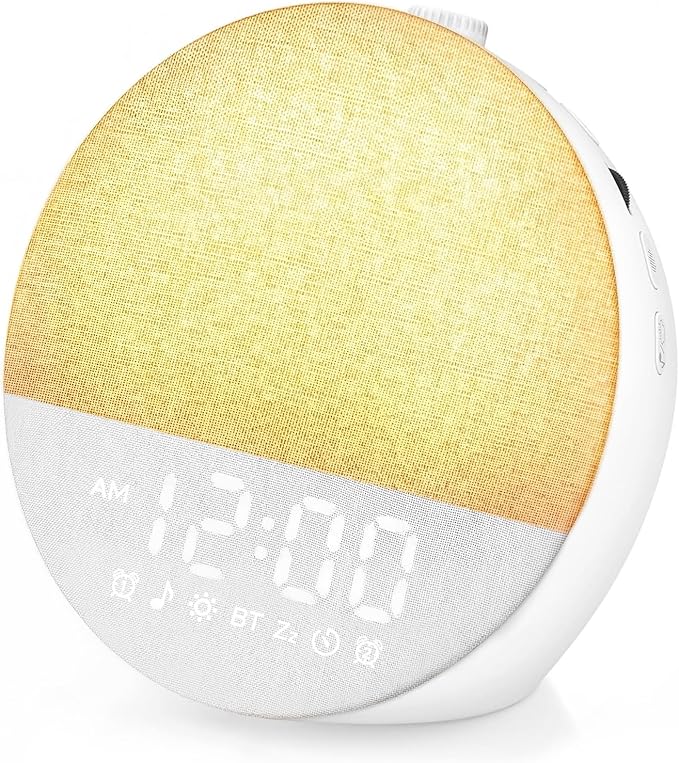 Geuuap Sunrise Alarm Clock White Noise Machine | Natural Wake-Up Light by Geuuap