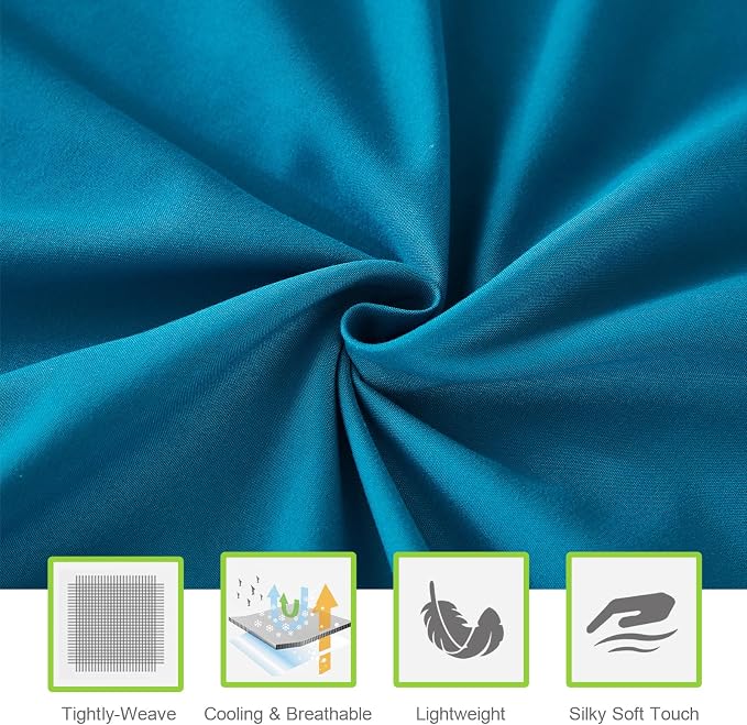 ILAVANDE Teal Queen Sheets Set 6 Piece, Hotel Luxury Super Soft 1800 Series - Image 4