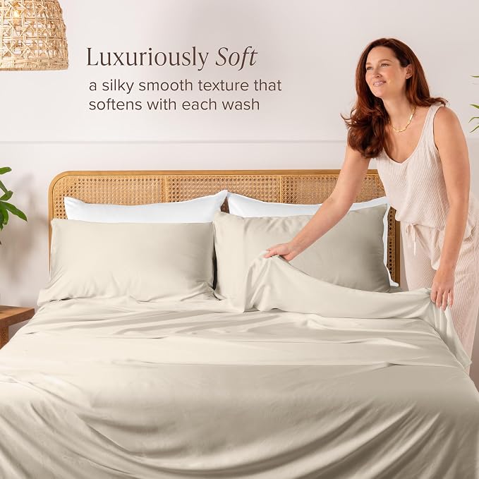 Bare Home 100% Rayon Made from Bamboo Luxury Standard Size Set of 2 Cooling - Image 2