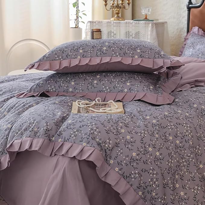 MKXI 100% Cotton Floral Duvet Cover Set - Image 5