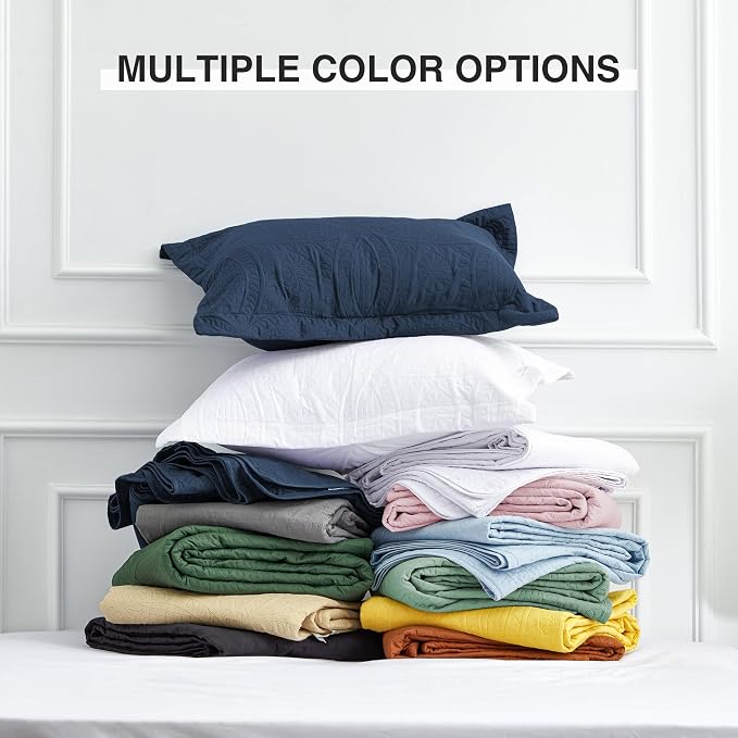 Love's cabin Quilts for Full Bed Navy Bedspreads Bedding Set - Image 8