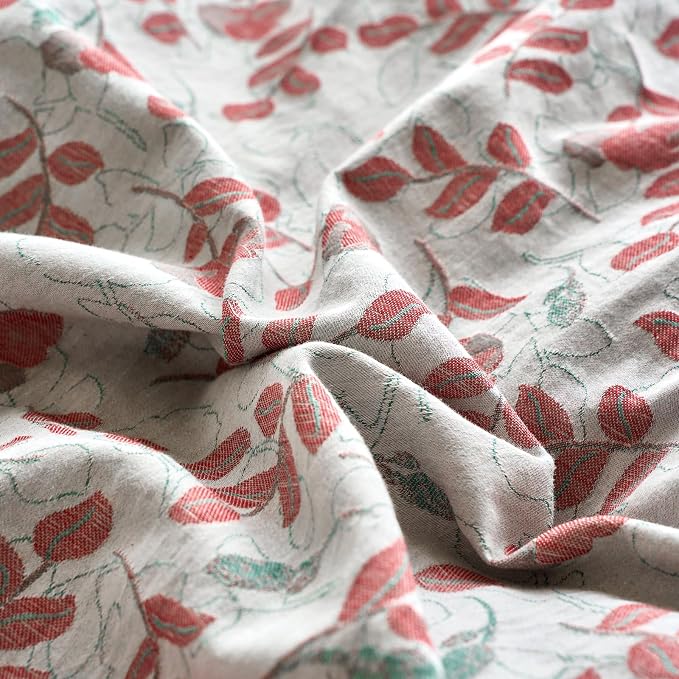 mixinni 100% Washed Cotton Duvet Cover Set, Reversible Vintage Floral Jacquard - Image 7