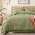Zzlpp Twin Comforter Set 5 Pieces, Army Green Tufted Bed in a Bag by ZZLPP
