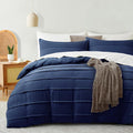 Oli Anderson Navy Blue Duvet Cover King Size by OliAnderson