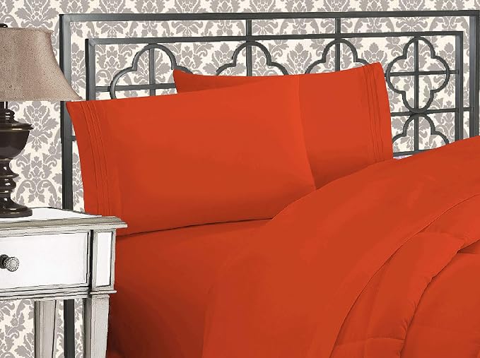 Elegant Comfort Luxurious 1500 Premium Hotel Quality Microfiber Three Line by ELEGANTCOMFORT