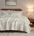 palassio Striped Beige 100% Cotton Quilt King Size Bedding Sets, Lightweight by PALASSIO