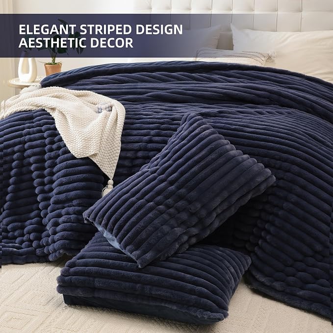 Smoofy Fluffy King Size Comforter Set 3 Pieces - Image 3