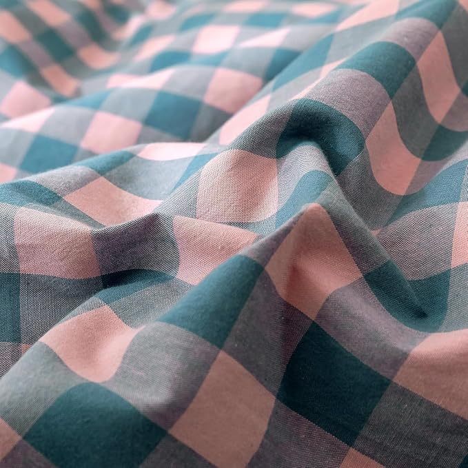 mixinni Plaid Duvet Cover Set Twin Purple - Image 7